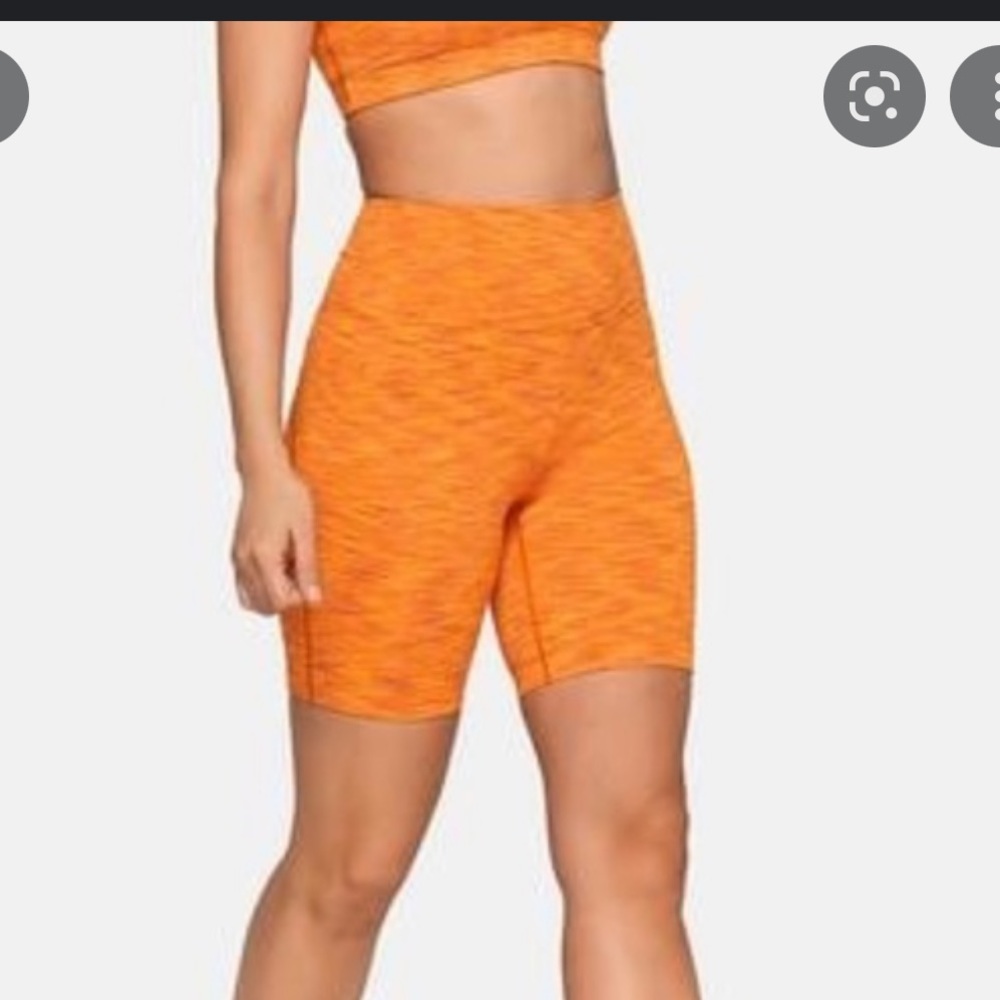 outdoor voices freeform bike short tangerine